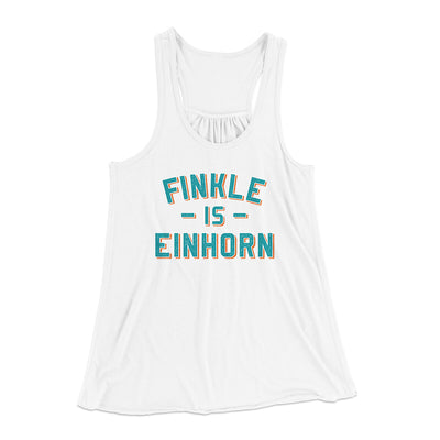 Finkle Is Einhorn Women's Flowey Racerback Tank Top White | Funny Shirt from Famous In Real Life
