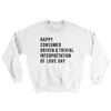 Happy Consumer Driven Love Day Ugly Sweater White | Funny Shirt from Famous In Real Life