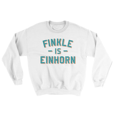 Finkle Is Einhorn Ugly Sweater White | Funny Shirt from Famous In Real Life