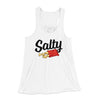 Salty Chips Women's Flowey Racerback Tank Top White | Funny Shirt from Famous In Real Life