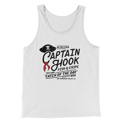 Captain Hook Fish And Chips Funny Movie Men/Unisex Tank Top White | Funny Shirt from Famous In Real Life