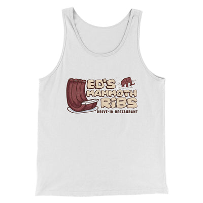 Ed's Mammoth Ribs Men/Unisex Tank Top White | Funny Shirt from Famous In Real Life