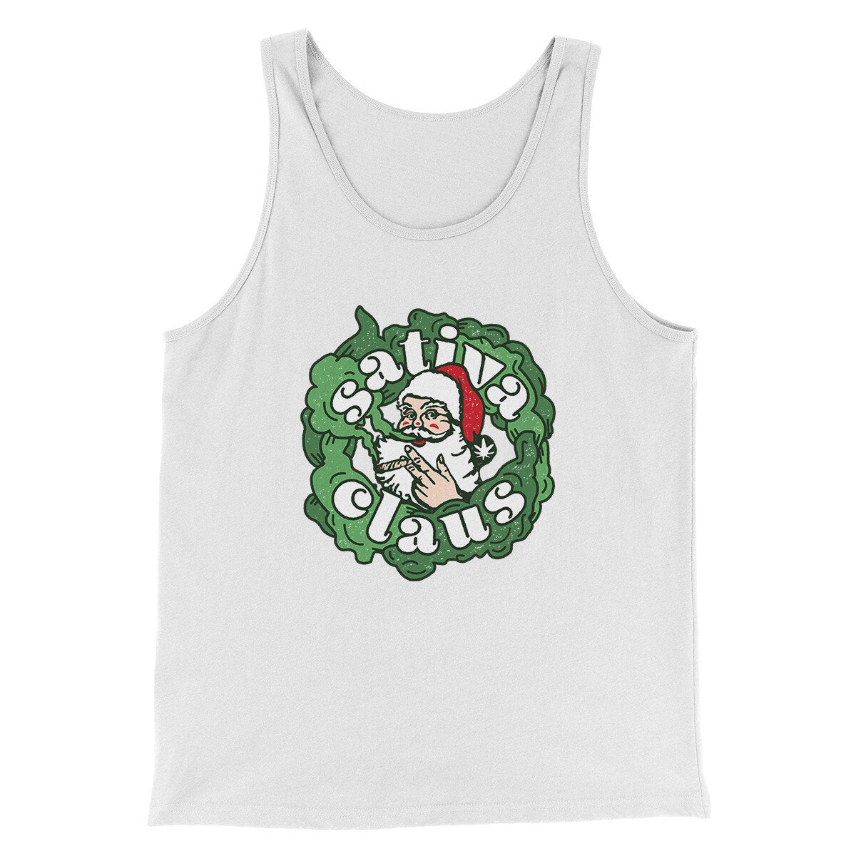 Sativa Claus Men/Unisex Tank Top | Funny Shirt from Famous In Real Life