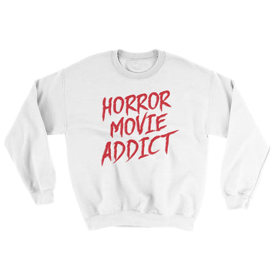 Horror Movie Addict Ugly Sweater White | Funny Shirt from Famous In Real Life